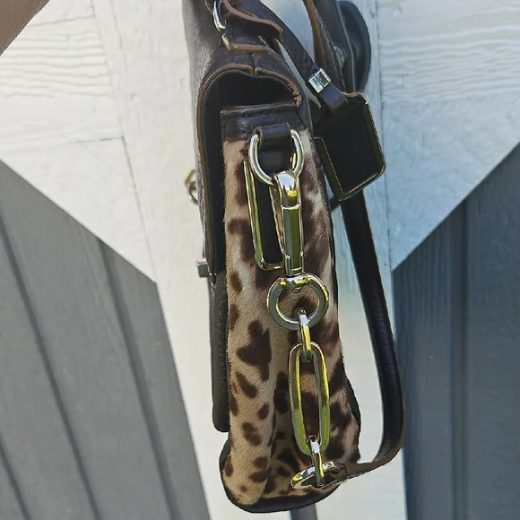 Coach LARGE Madison Mixed Haircalf Sadie Flap - Picture 7 of 15